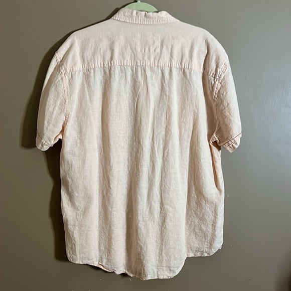 Bruno linen blend peachy coloured shirt. B6 - Picture 6 of 6